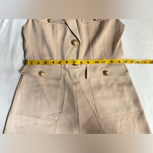 ALICE & OLIVIA Beige PHILLIS sleeveless romper size 4
